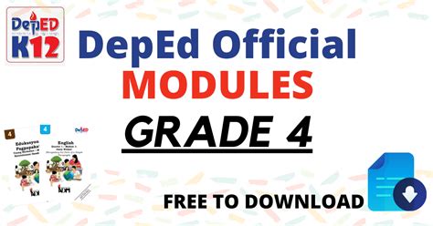 elibro modules grade 4|DepEd Learning Portal.